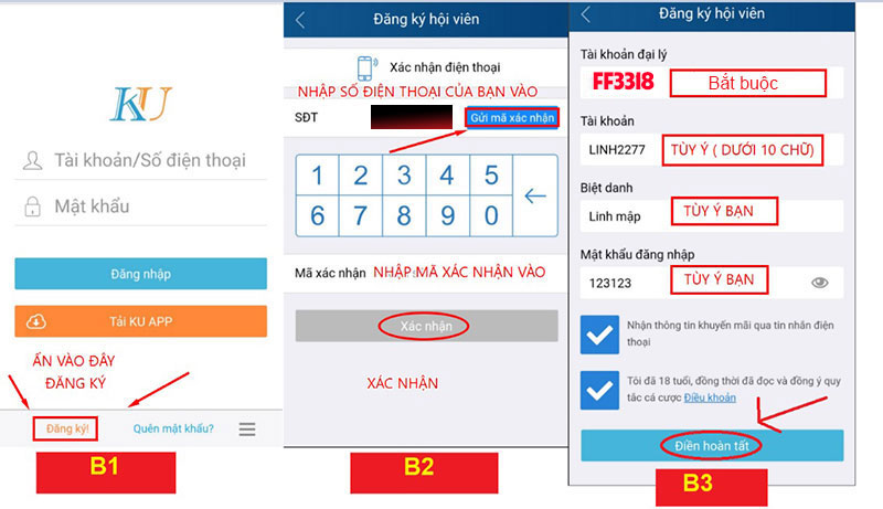 kucasino hướng dẫn đăng ký tài khoản kubet