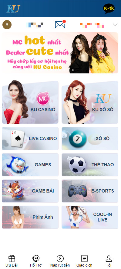 Ku Casino hướng dẫn tải app Kubet cho android