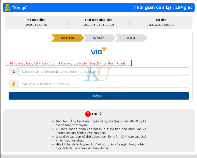 Kucasino đăng nhập VIB