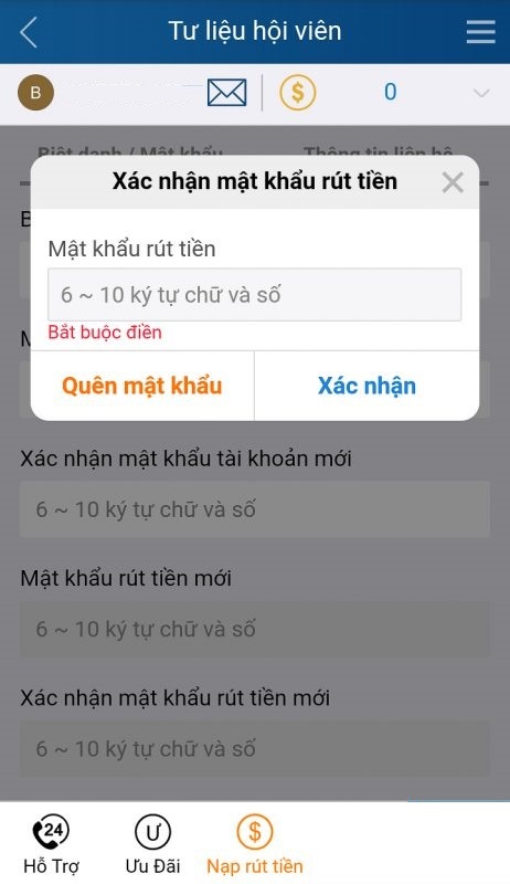 Cách rút tiền tại KUBET