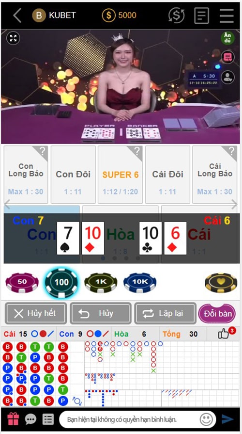 Baccarat là Game yêu thích tại Kubet