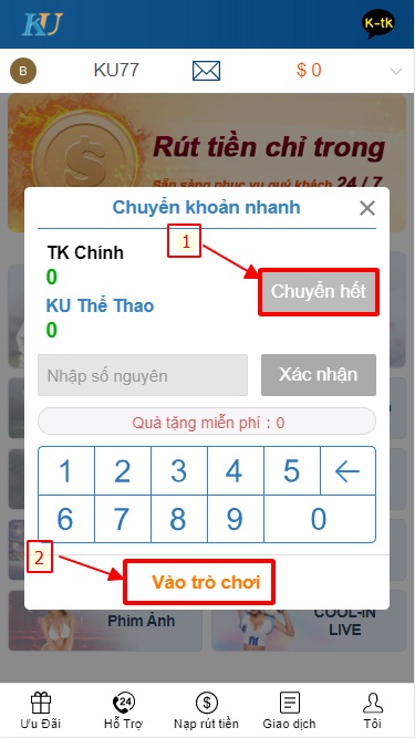 Hướng dẫn đặt cược bóng đá Kubet777